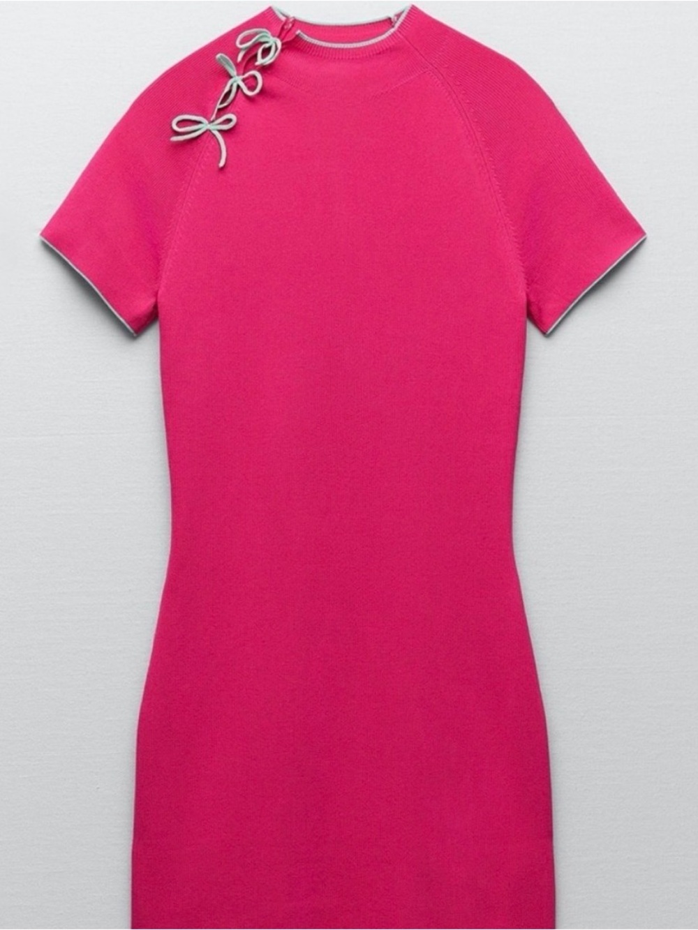 Zara Fuchsia Top with Mint Trim